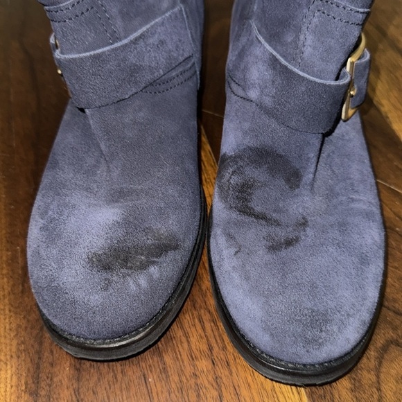 Jimmy Choo Navy Suede Biker Boot - Size 39.5 - Picture 11 of 16